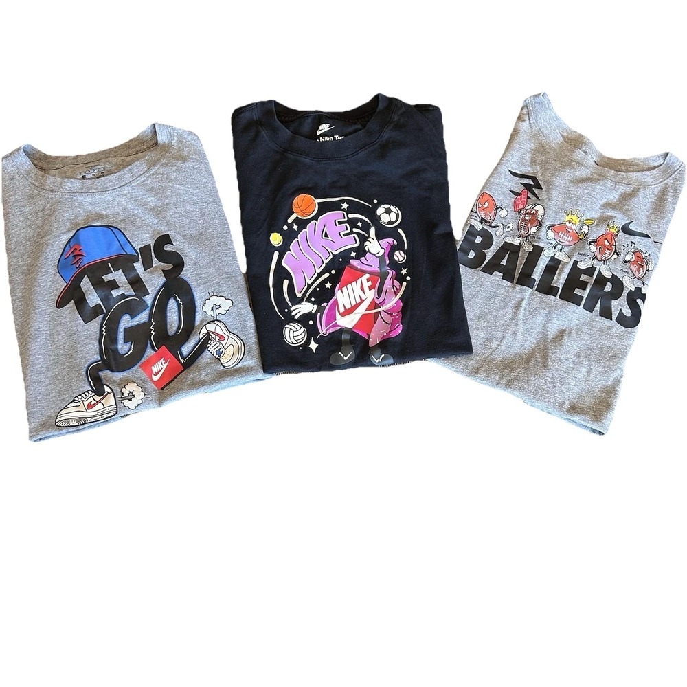 Nike T-Shirts Activewear Lot Of 3 Shirts Youth XL Go Time Swoosh 13-15 Yrs